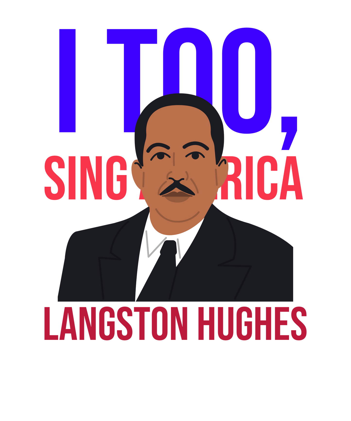 Langston Hughes "I Too" Heather Gray Unisex T-Shirts